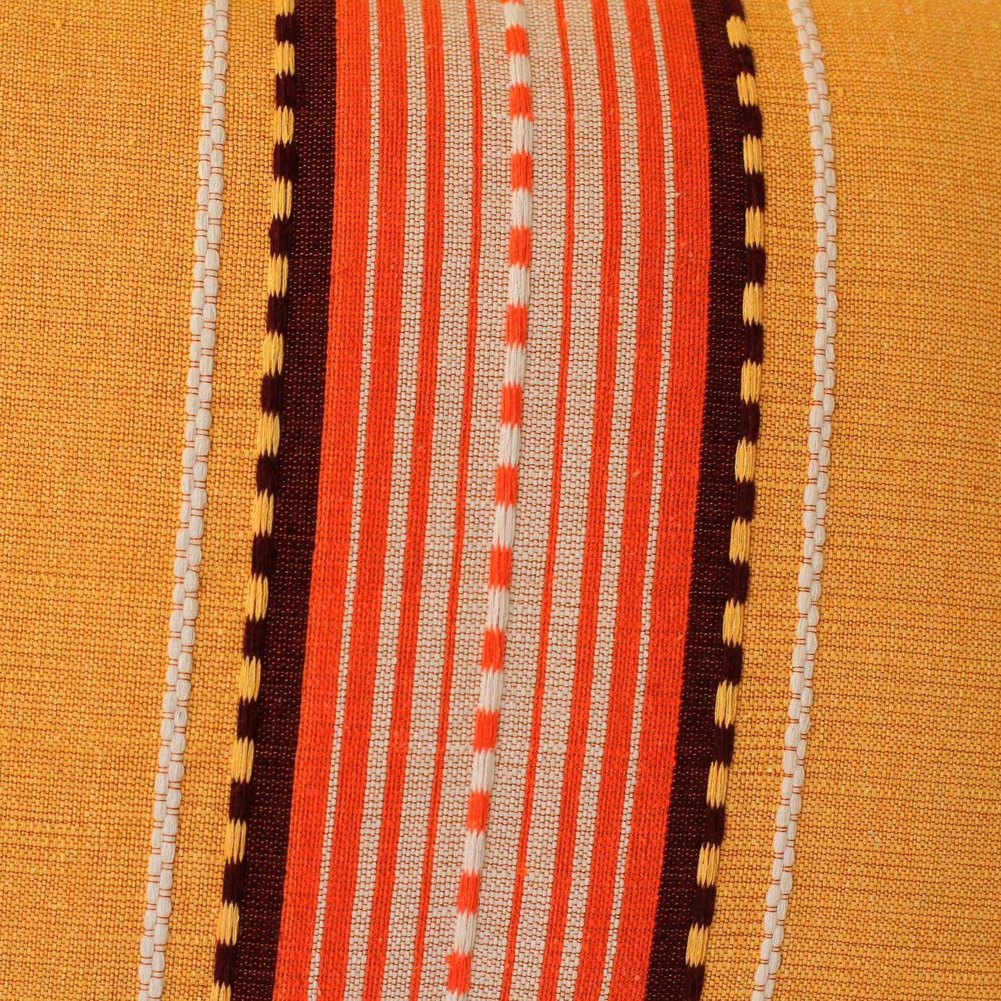 Brown Cotton Eco-Friendly Throw Pillow Cover, 'Amber History'