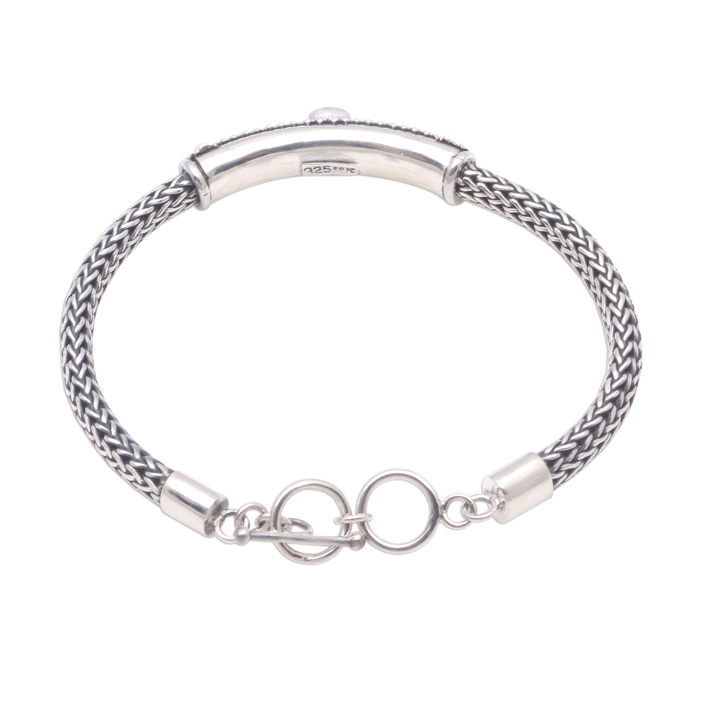 Center of Hope Gold Accented Natural Turquoise Pendant Bracelet from Bali