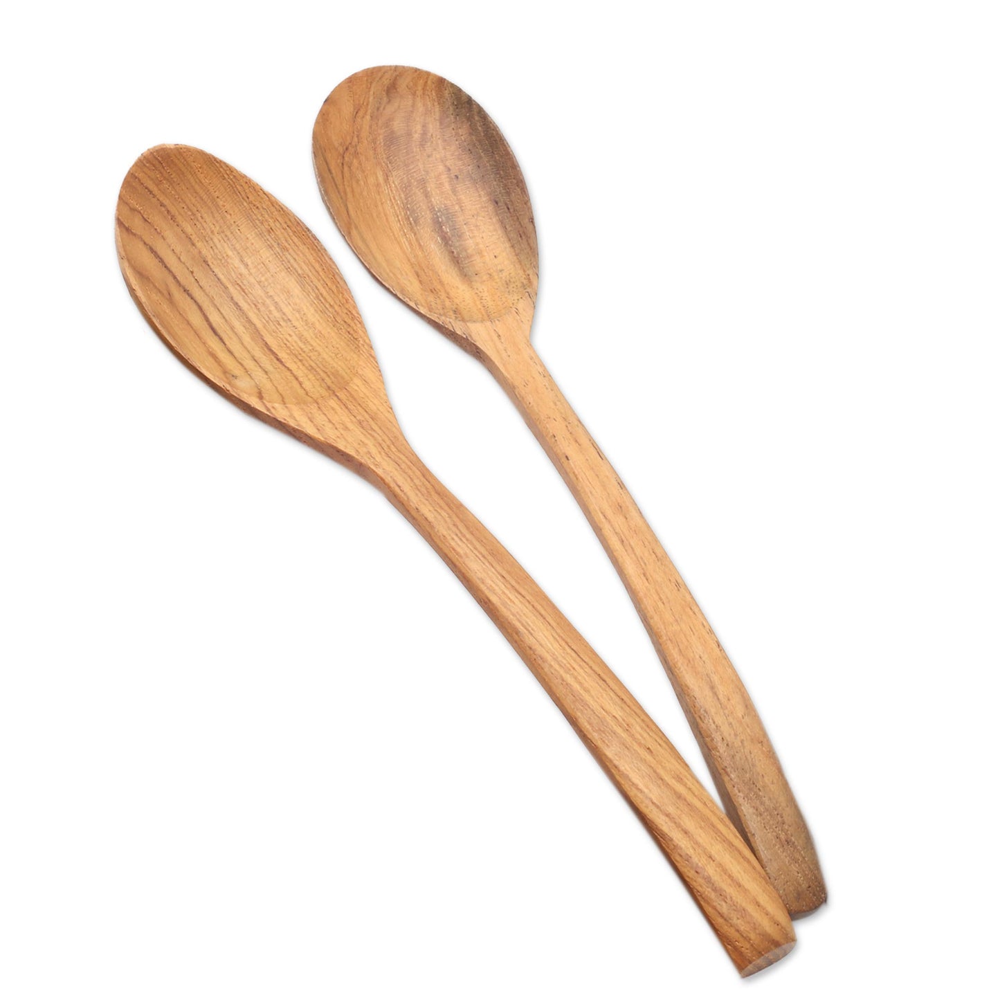 Warm Memory Handcrafted Teak Wood Spoons from Bali (Set of 6)