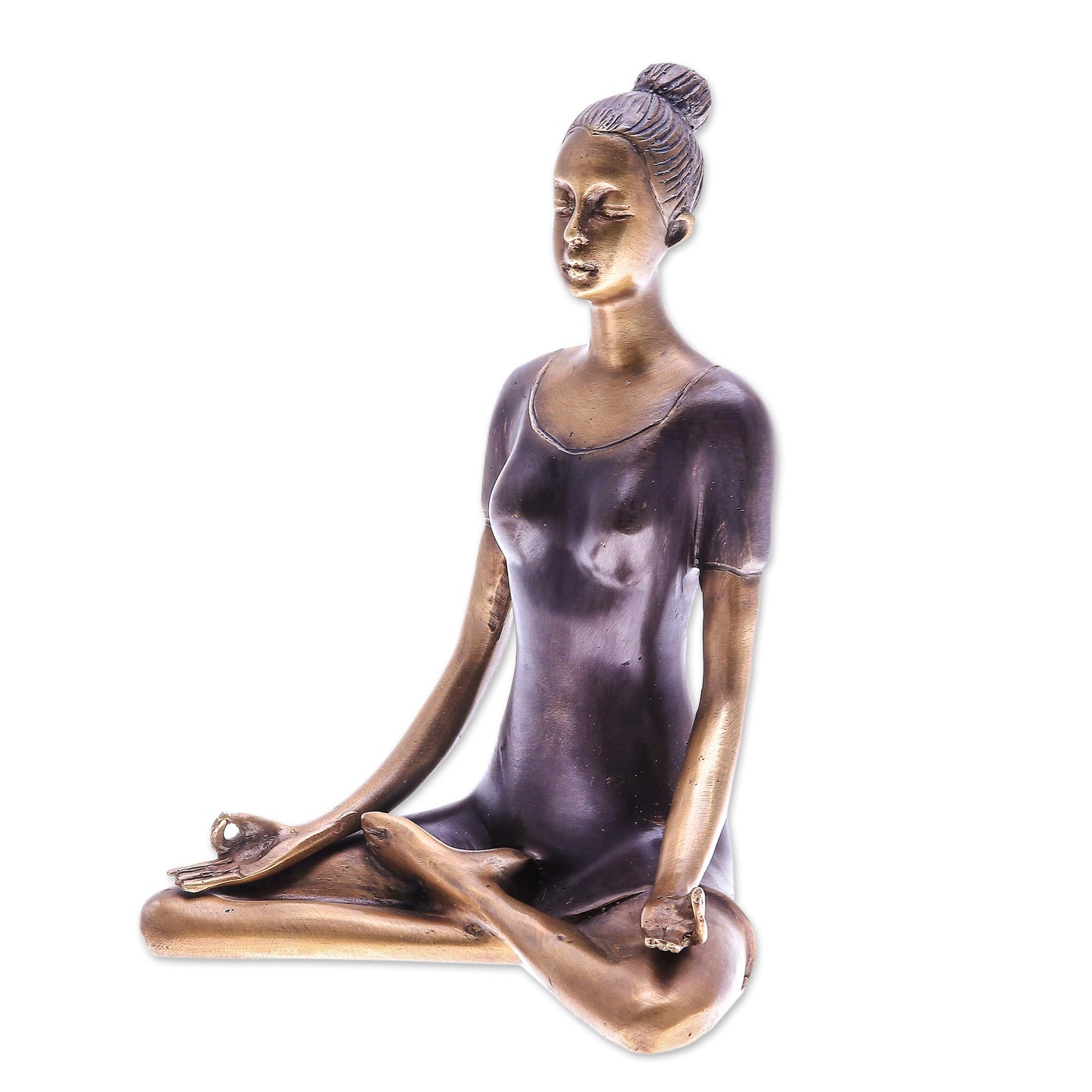 Half Lotus Pose Antiqued Brass Half Lotus Pose Brass Yoga Sculpture