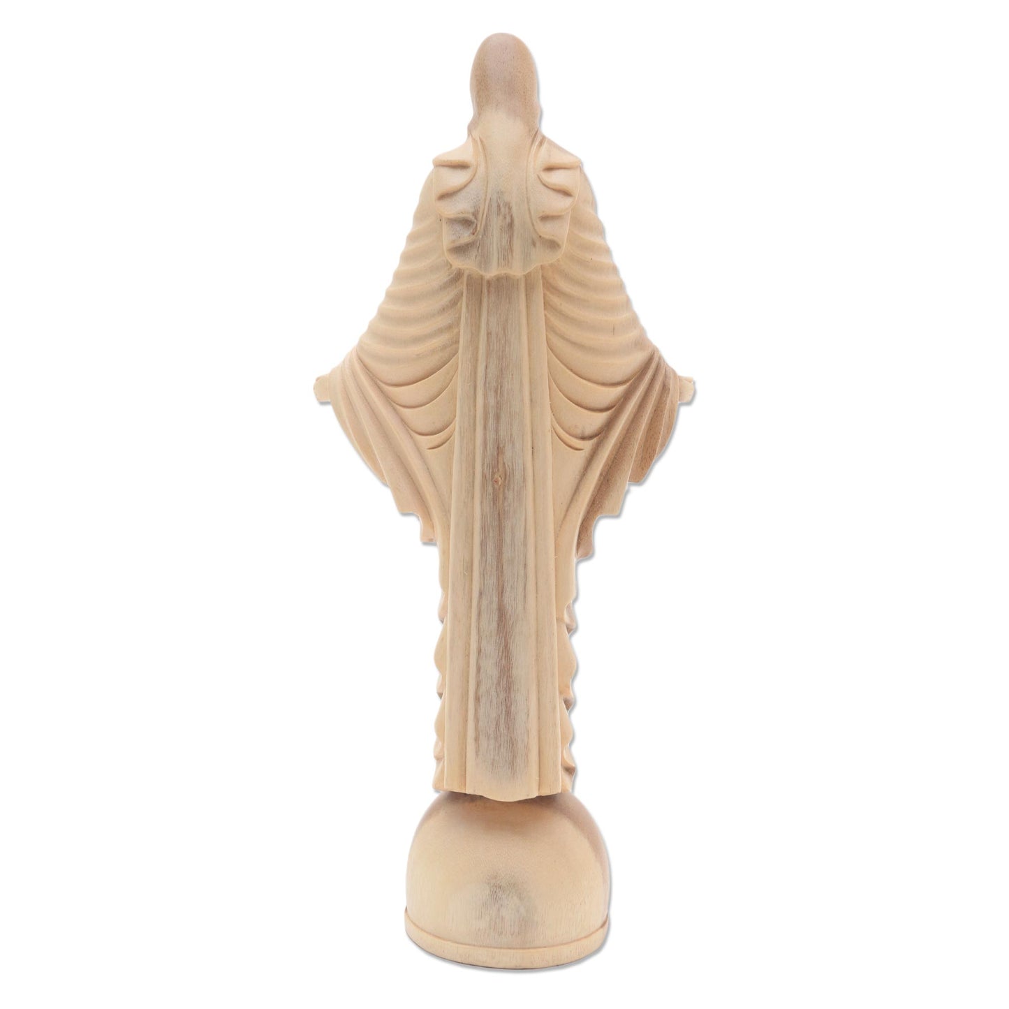 Mother Mary Hand Carved Acacia Wood Mother Mary Christian Sculpture