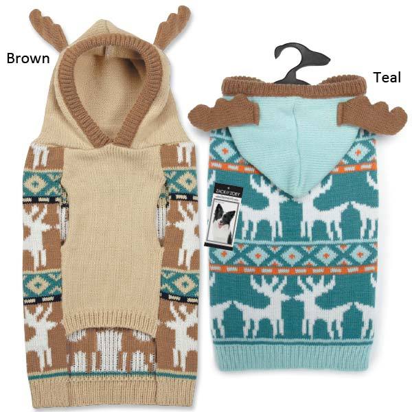 PetEdge - Blue Antler Dog Sweater