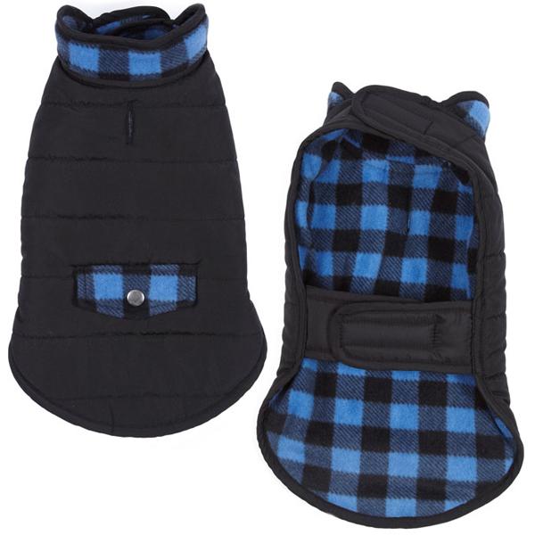 PetEdge - Blue Fleece Reversible Dog Coat