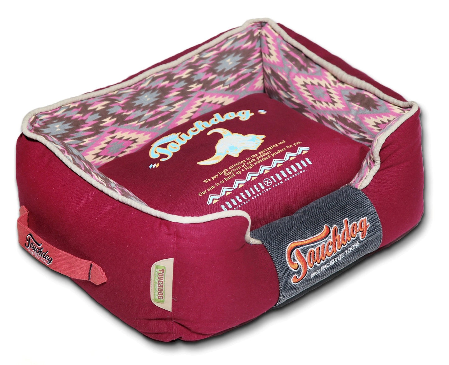 Touchdog® 70's Vintage Diamond Dog Bed