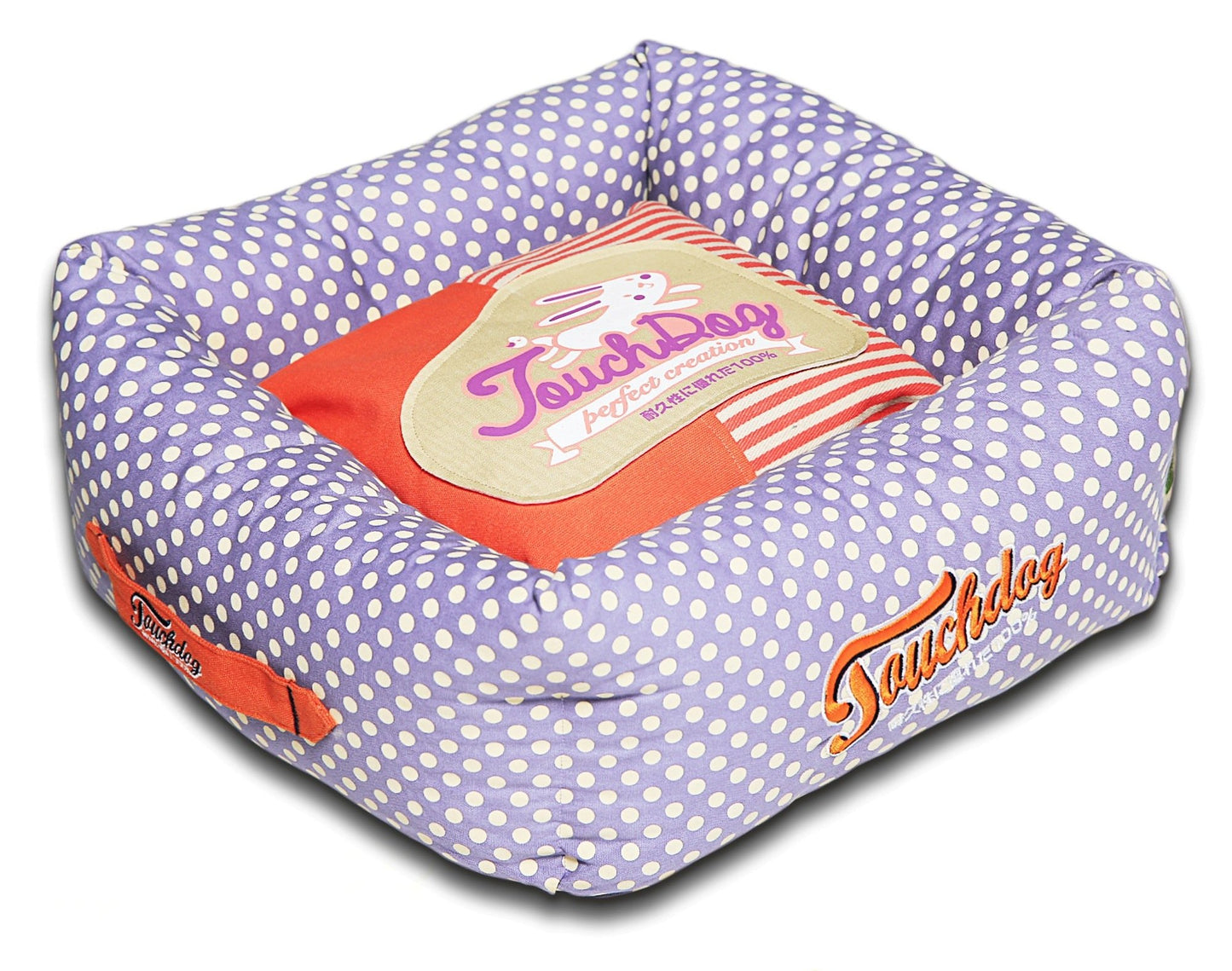 Touchdog® Polka-Striped Polo Easy-Wash Dog Bed