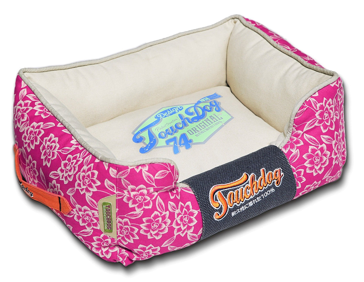 Touchdog® Rose-Petal Patterned Dog Bed