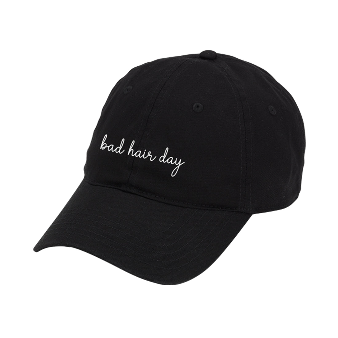 Bad Hair Day Black Baseball Cap