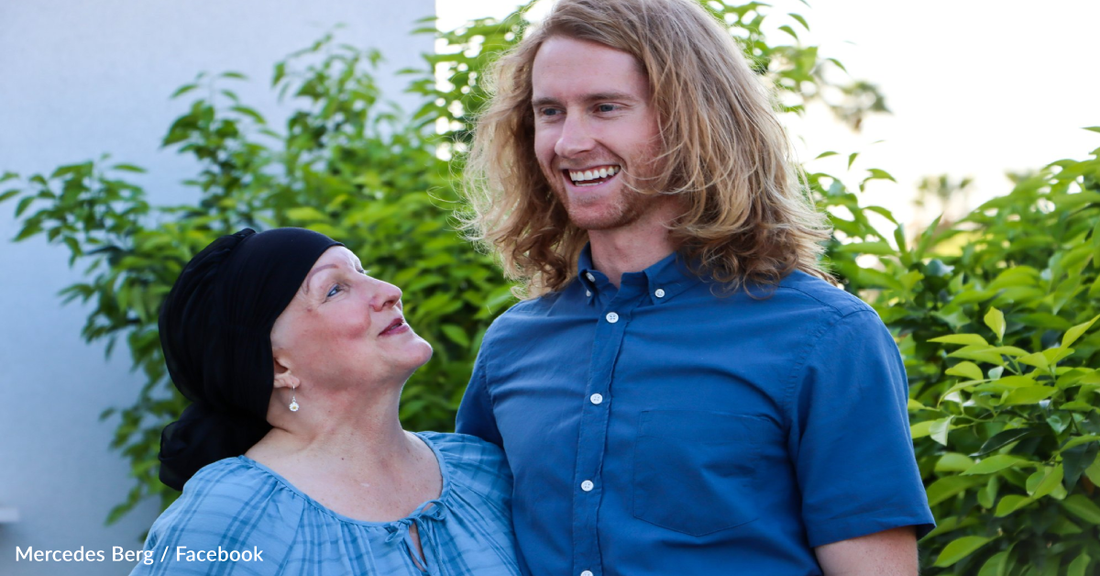 Son Grows His Hair Out To Make A Wig For His Mom After Cancer Treatment