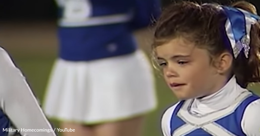 Marine Dad Surprises 7-Year-Old Daughter At High School Football Game After Months Apart