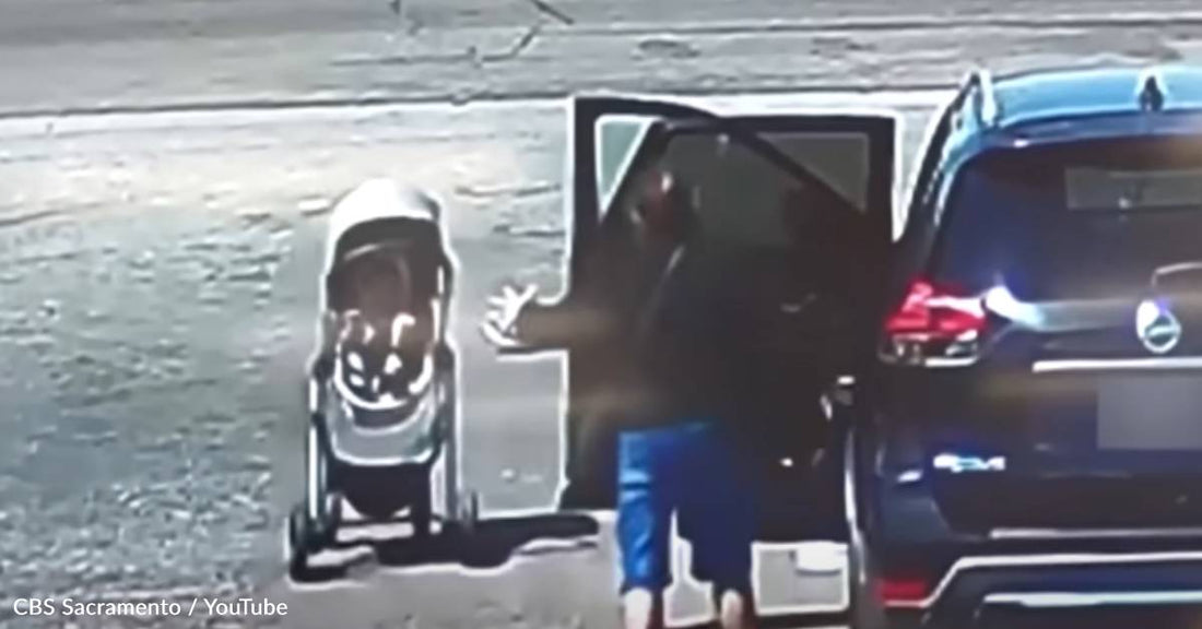 Good Samaritan Stops Runaway Stroller With Baby Inside From Rolling Into Traffic