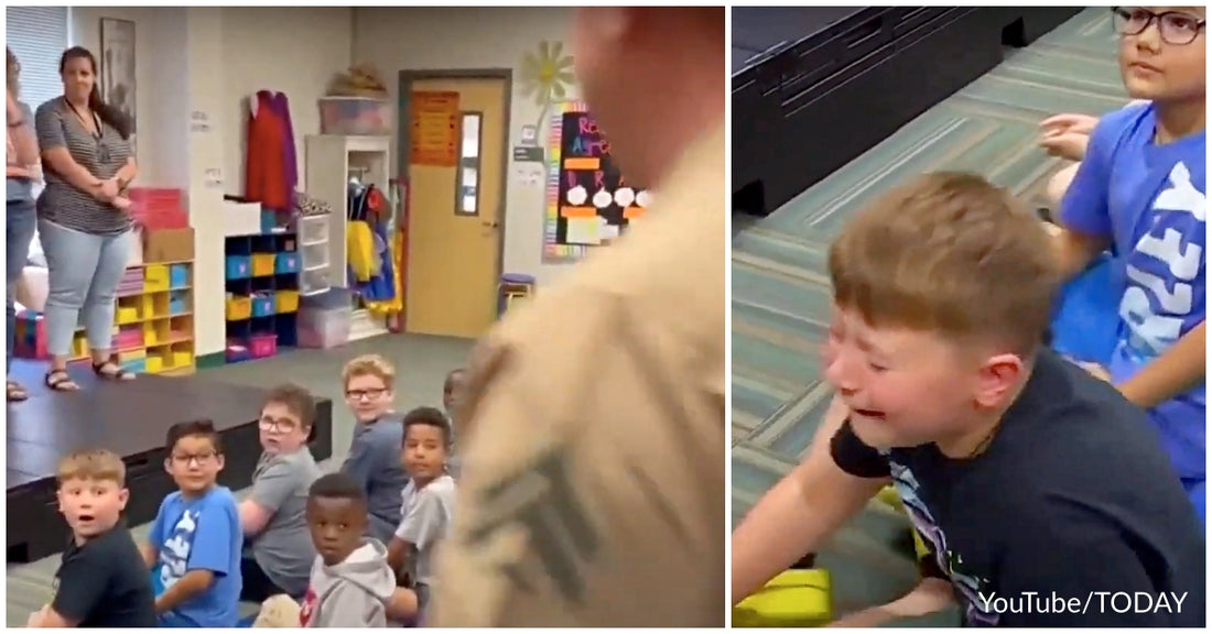 Marine Surprises Little Brother During School Pep Rally After Being Apart For 3 Years