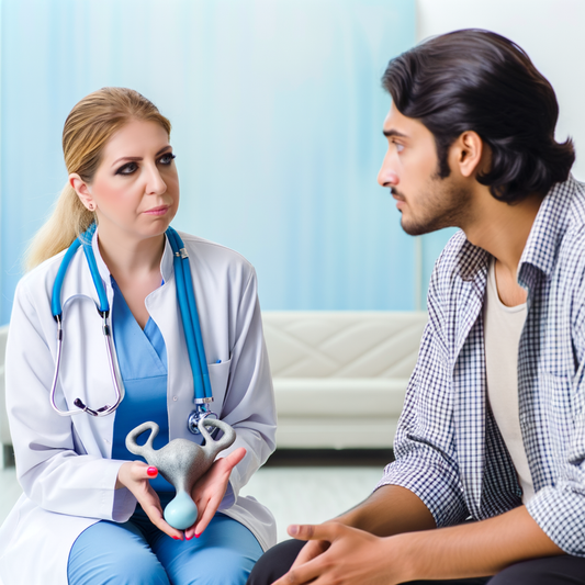 Doctor discussing prostate cancer screening