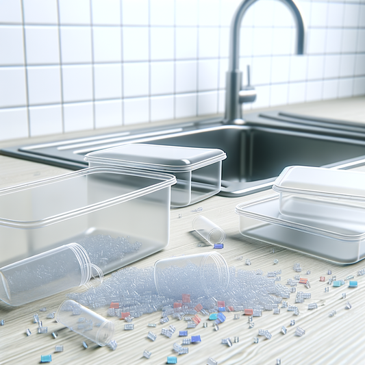 Microplastics released from plastic containers in kitchen