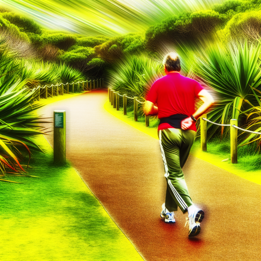 Person walking for heart health