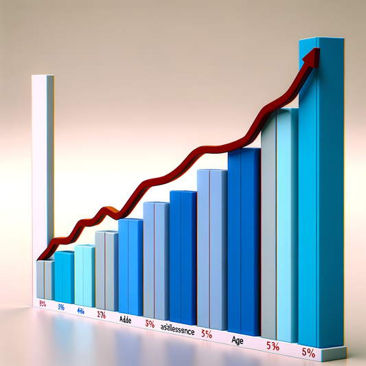 Graph showing increasing cancer rates in younger adults