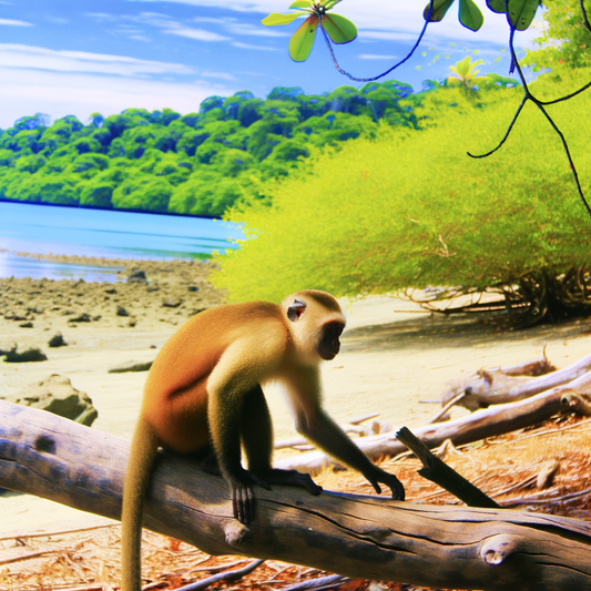 Monkey on Jicaron Island Panama