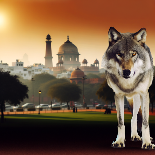 Grey wolf sighting in Delhi city