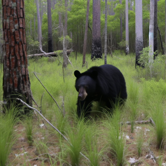 Black bear in Florida forest