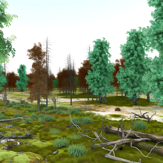 Forest habitat affected by climate change