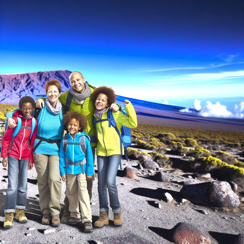 Family enjoying a hiking adventure in nature.