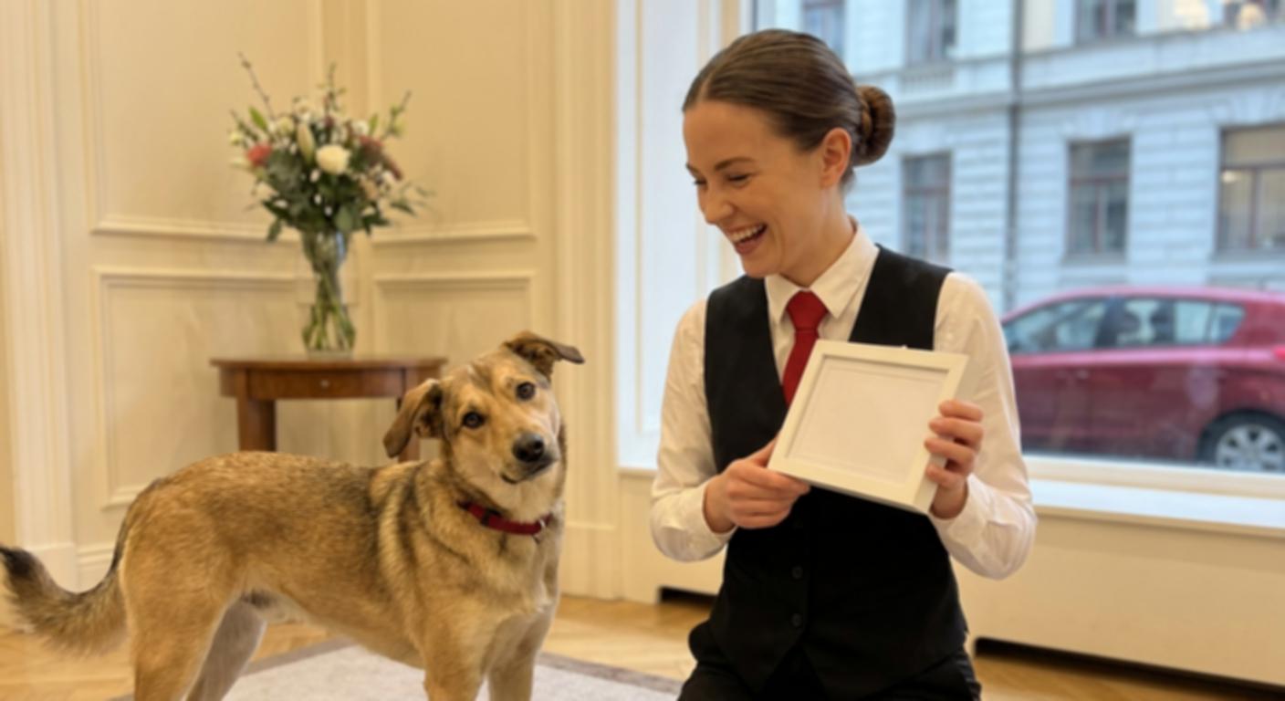 Rescue Canine Brings Vacation Cheer to Constructing Concierge with Reward Rescue Canine Brings Vacation Cheer to Constructing Concierge with Reward