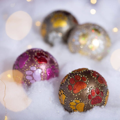 Beaded Paw Ball Ornament | Fair Trade