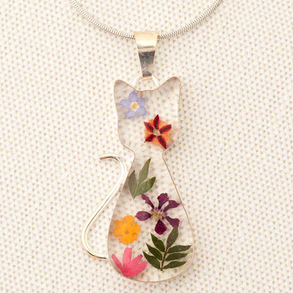 Real Flowers & Sterling Necklace