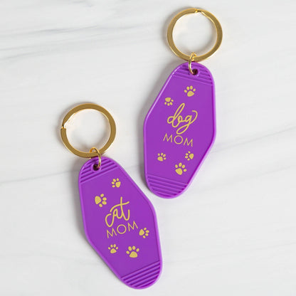 Pet Mom Vintage Style Keychain