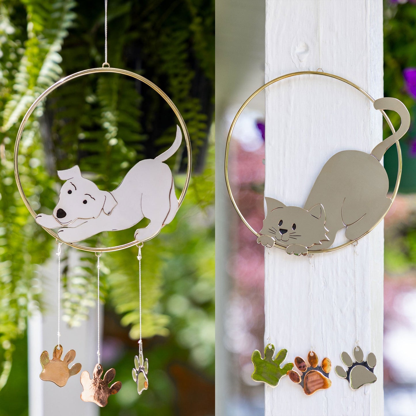 Playful Pet Mixed Metal Wind Chime