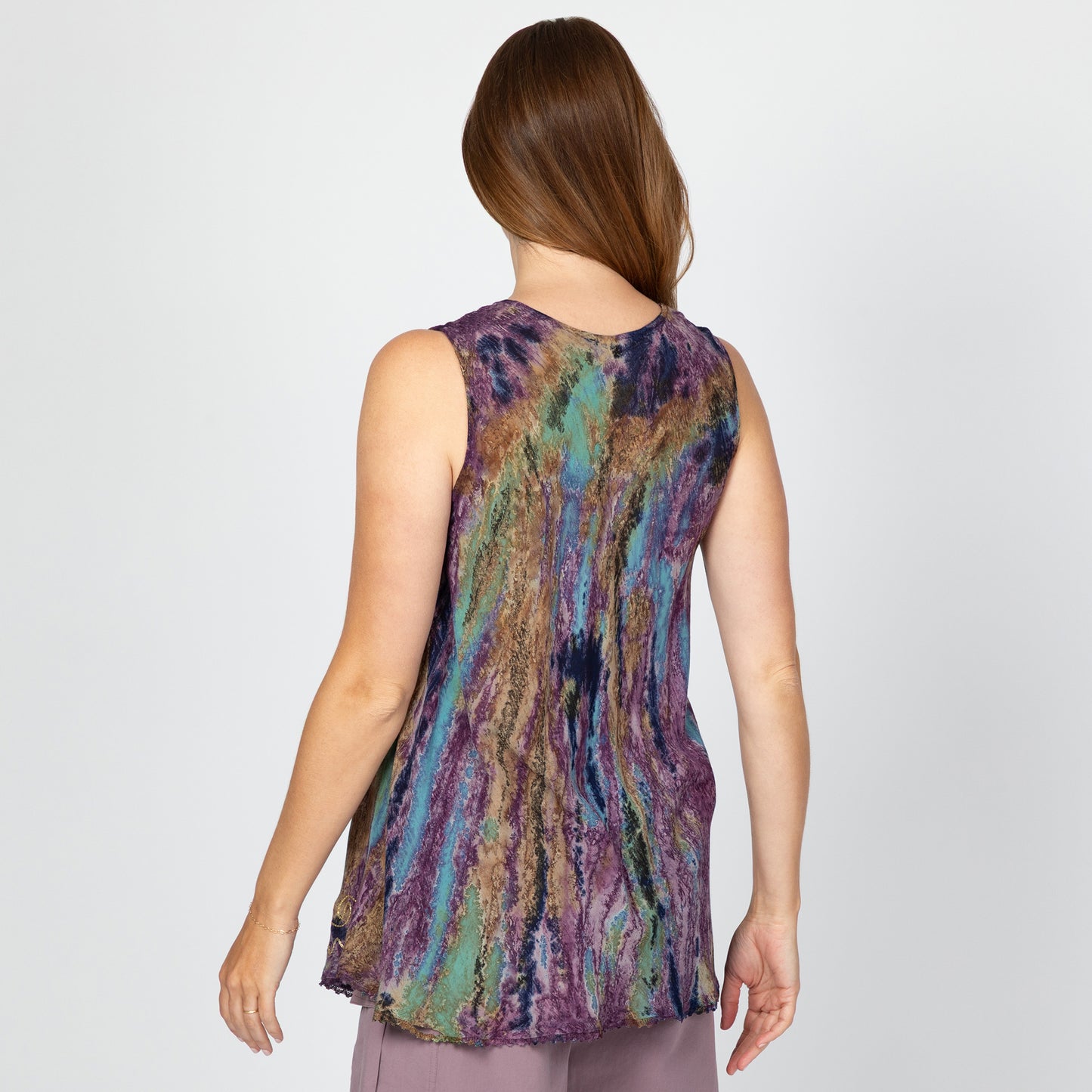 Tie-Dye Sleeveless Jewel Tunic