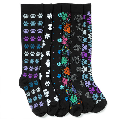 Paw Print Compression Socks