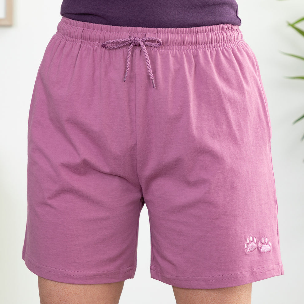 Women's Paw Print Drawstring Shorts | 100% Cotton | The Animal Rescue Site
