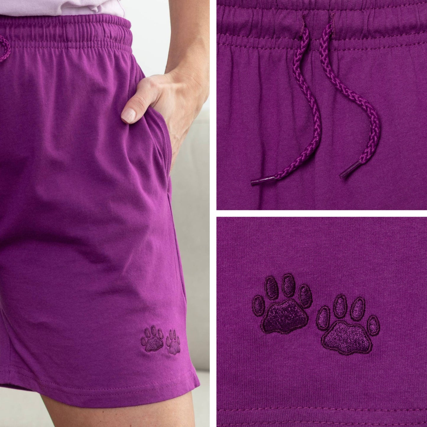 Purple Paw Women's Casual Shorts