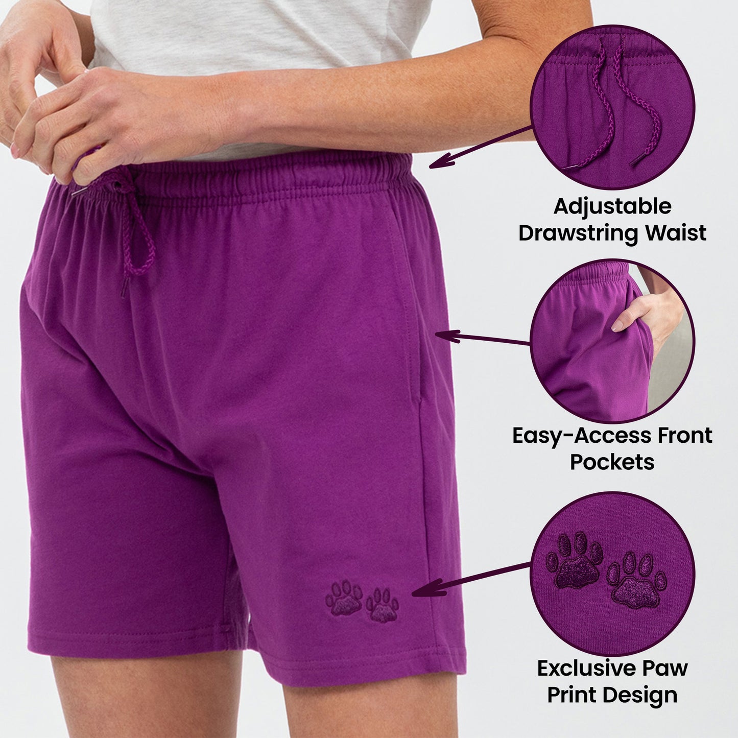 Purple Paw Women's Casual Shorts