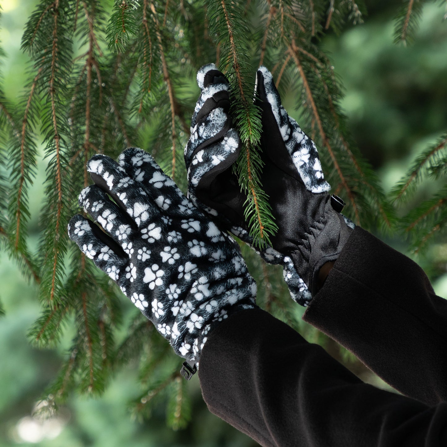 Super Cozy&trade; Paw Print Touch Screen Gloves