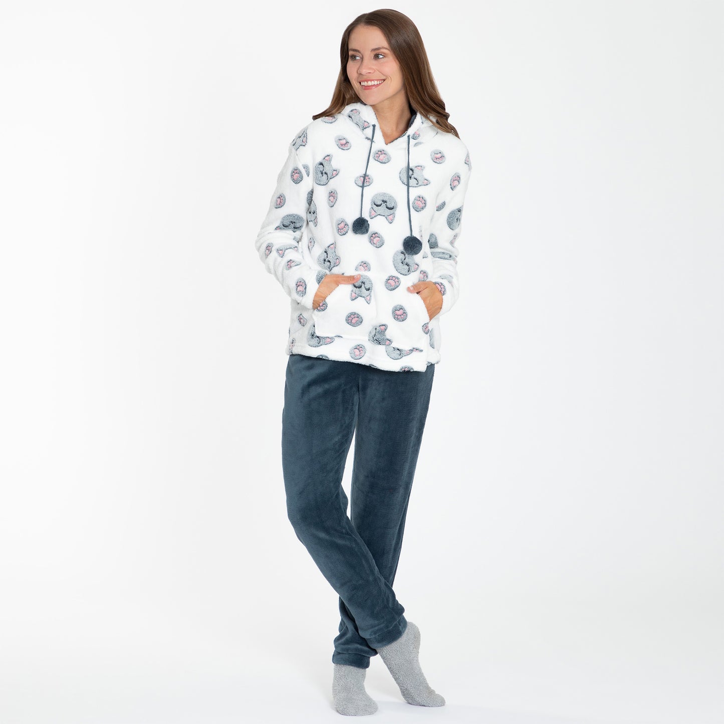 Super Cozy&trade; Cat & Paw Loungewear Set