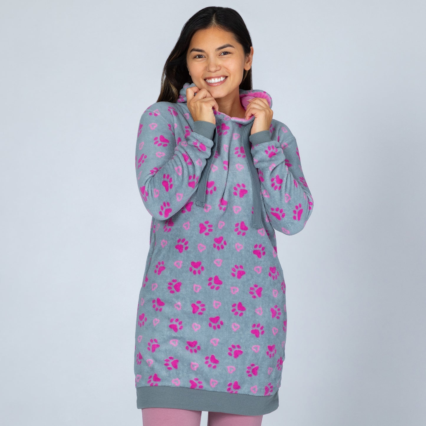 Super Cozy&trade; Paw & Heart Hooded Nightgown