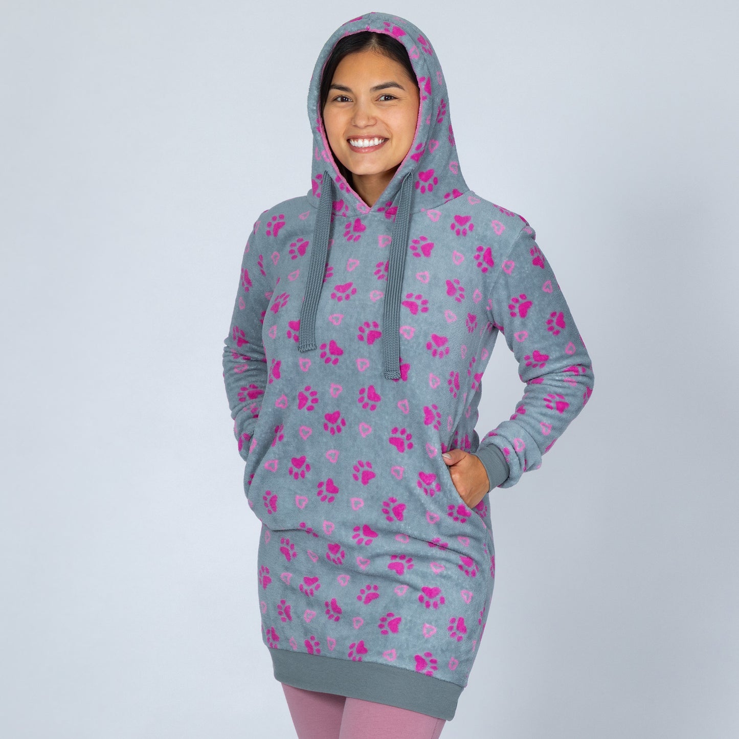 Super Cozy&trade; Paw & Heart Hooded Nightgown