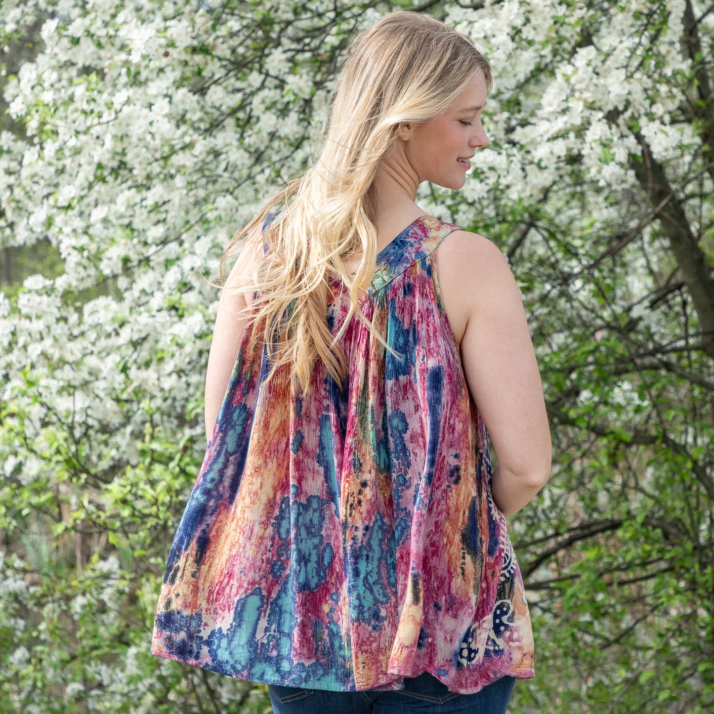 Beaded Swirl Sleeveless Tunic