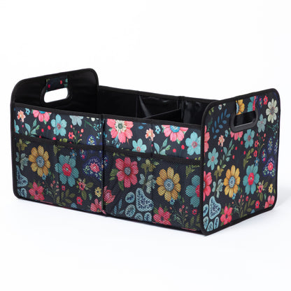 Floral-patterned car organizer on a white background