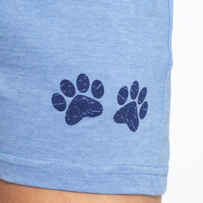 Women's Paw Print  Drawstring Shorts