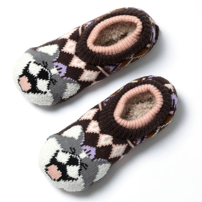 Charming Critter Cuffed Slipper Socks