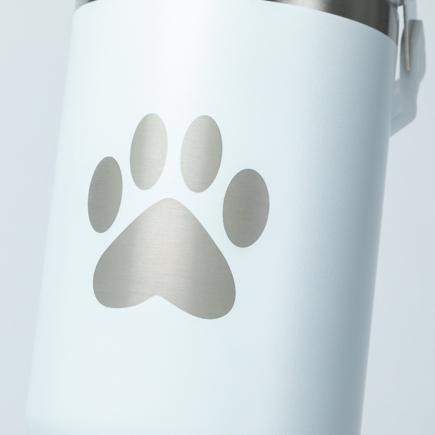 Paw Print Stainless Steel Tumbler with Flip Straw - 30 oz