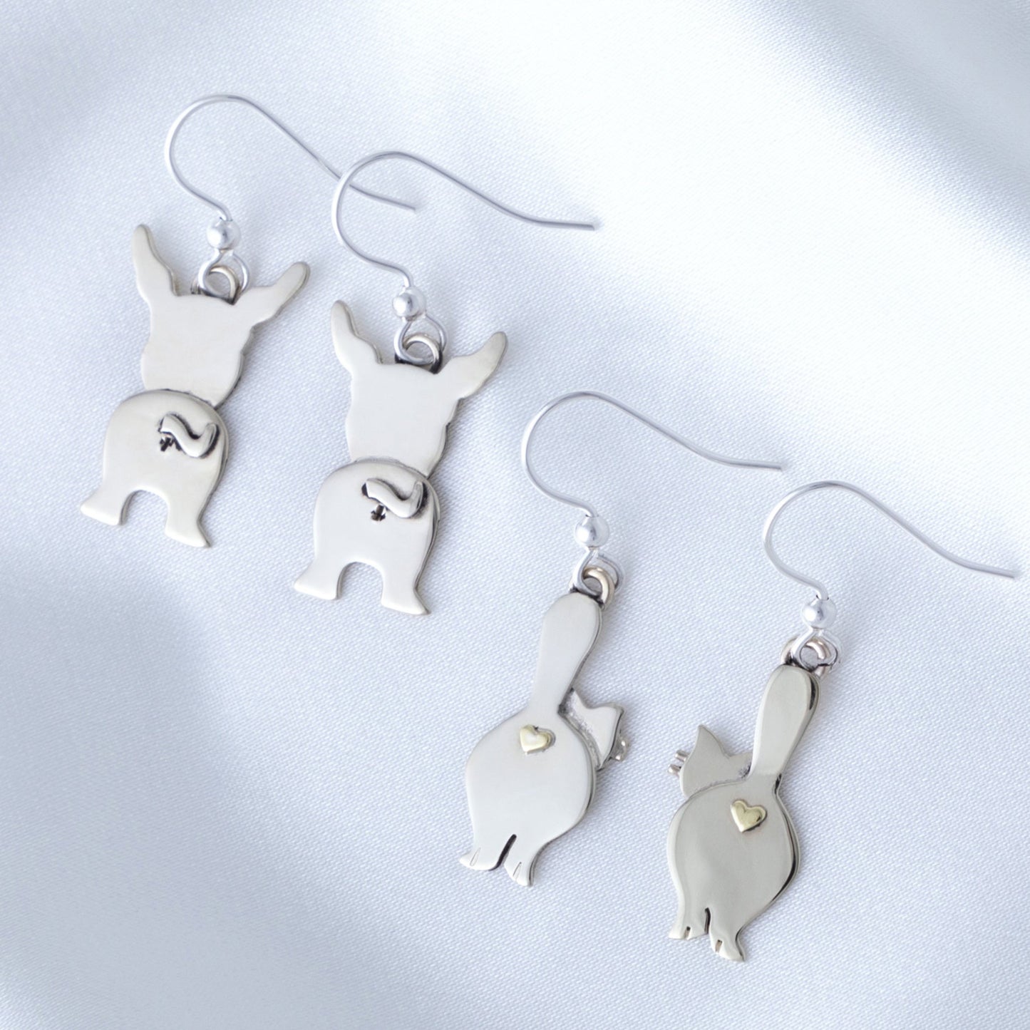 Cute Behinds Mixed Metal Earrings