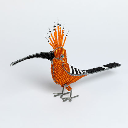 Hand-Beaded Funky Bird Figurine