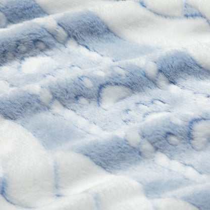 Paw Prints & Cable Fleece Blanket