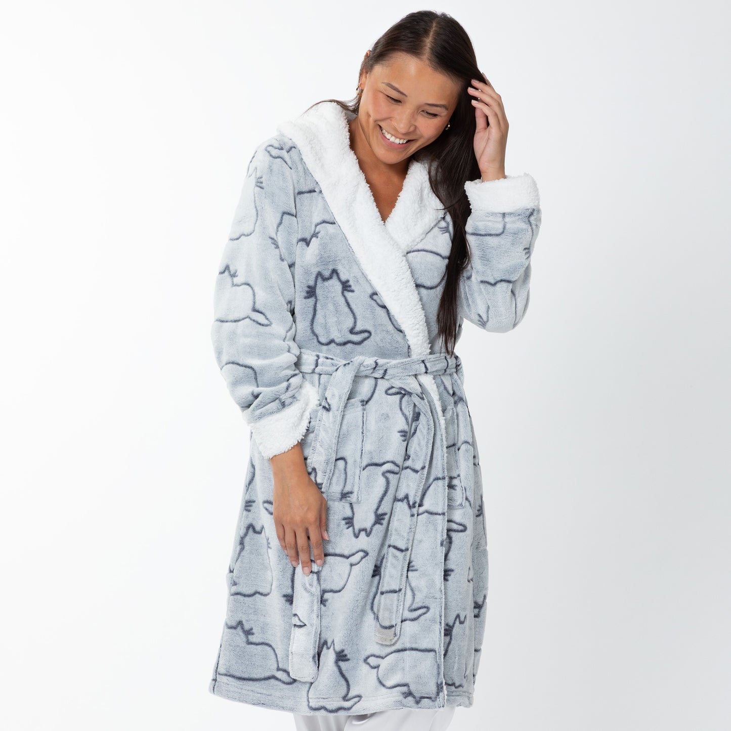 Pet Love Hooded Plush Fleece Robe