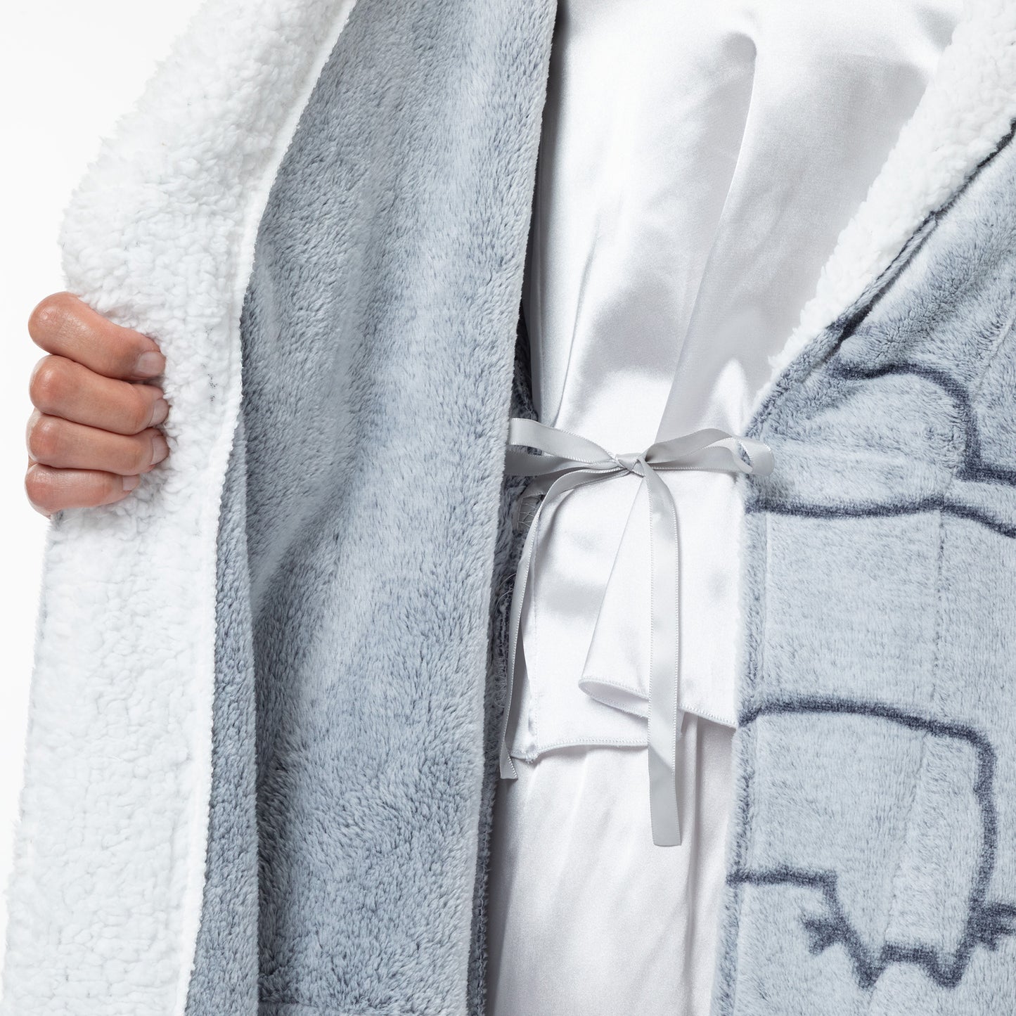 Pet Love Hooded Plush Fleece Robe