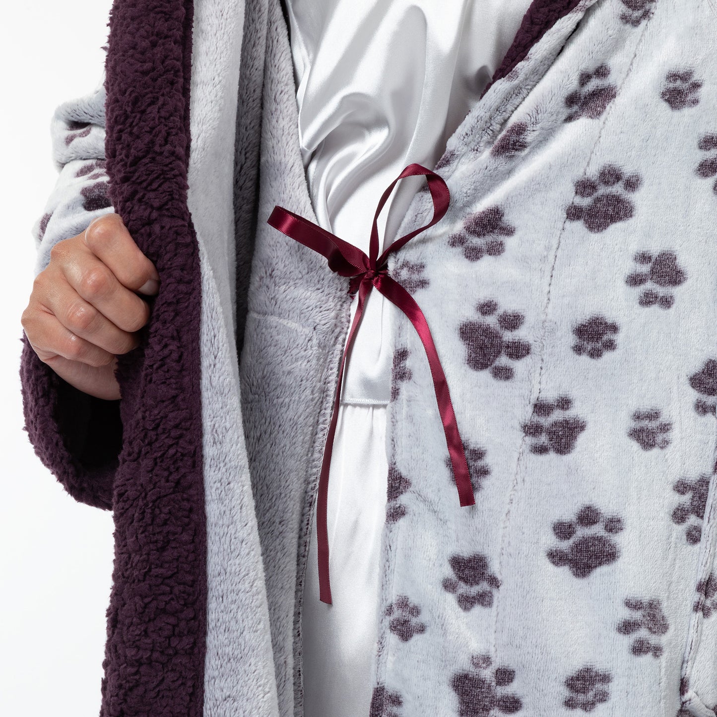 Pet Love Hooded Plush Fleece Robe