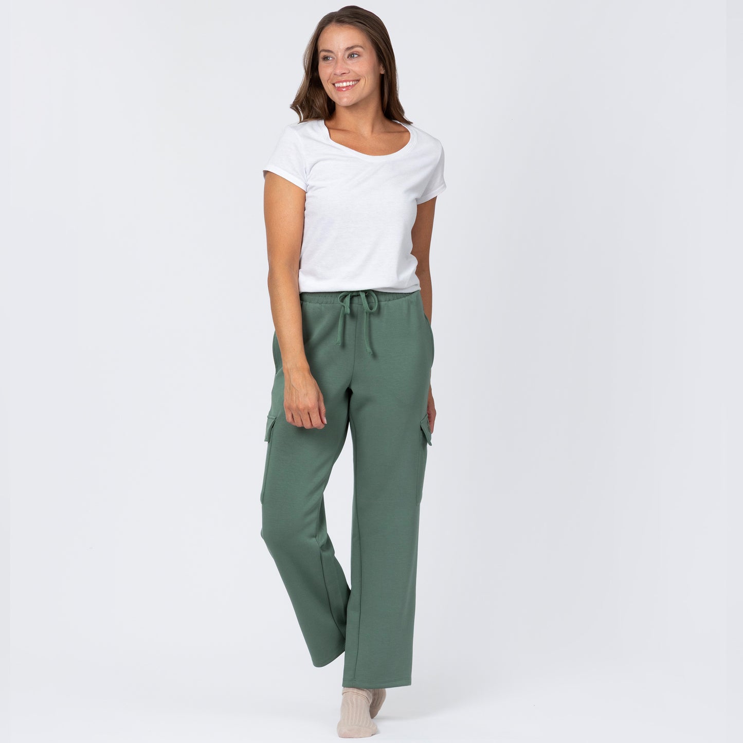 Paw Print Casual Stretch Cargo Pants